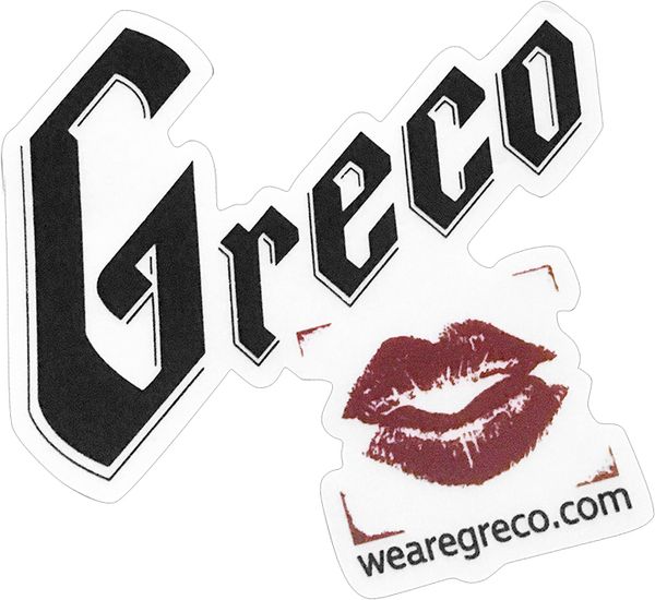 Greco Diagonal Clear back 4" sticker