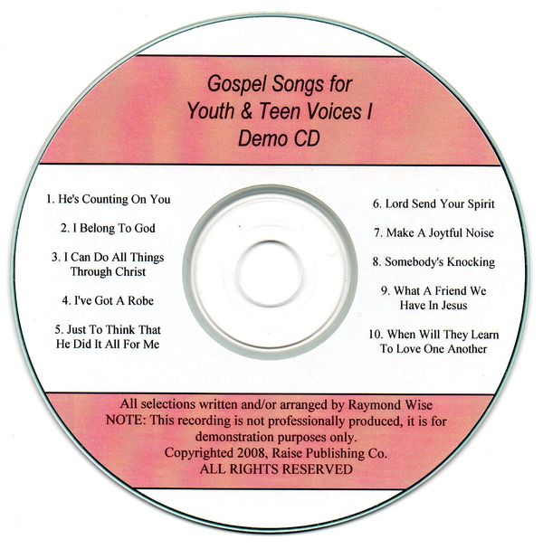 Gospel Songs for Youth and Teens I (Demo CD)