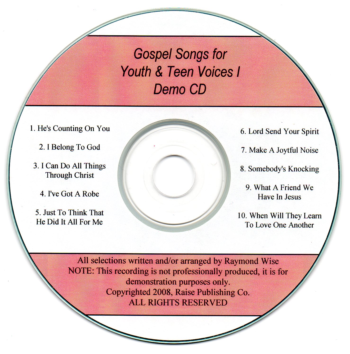 Gospel Songs For Youth And Teens I Demo CD Raise Productions