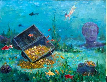 “Sunken Treasure “ 16 x 20” oil on canvas $400
