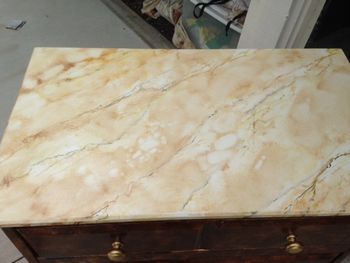 Faux Marble Table Top
