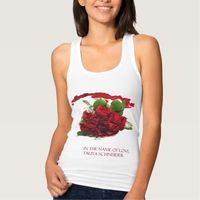 In The Name Of Love Collection White Ladies's Snug Fit  Racerback Tank Top