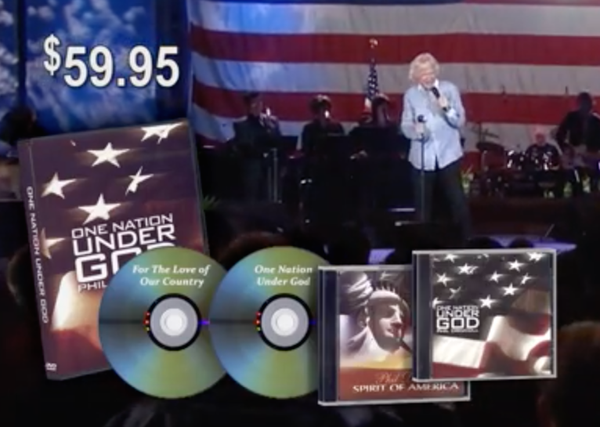 As seen on The Awakening, the "For the Love of Our Country" CD Offer for "59.95! This includes the One Nation Under God DVD, One Nation Under God CD and the Spirit of America CD. God Bless America!