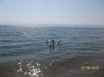 Floating in the Dead Sea
