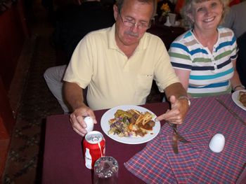 Pharoah Louie dines
