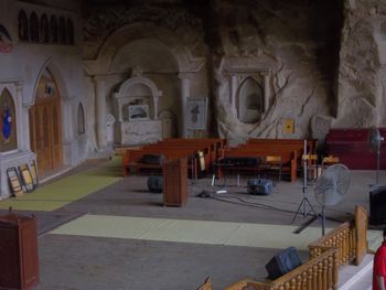 Inside the Cave church

