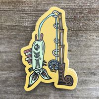 Fishing Pole (ZuhG art) sticker