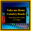 Take me Home Country Roads in G Major play along MP4 video