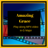 Amazing Grace in G Major play along MP4 video 