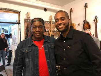 Dwayne Dw Wright & Master class teacher, David Beasley @ Dwayne Wright’s bass clinic 5/19/18 @ Fluency 34.
