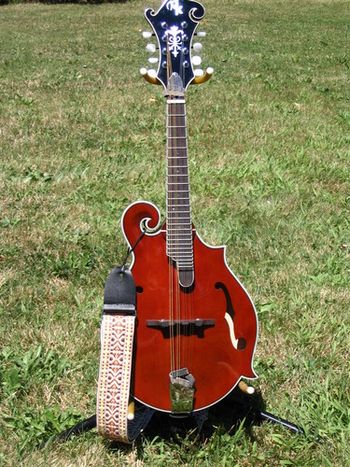 This Michael Kelly mandolin continues to age really well. This is the instrument I’ve used for “Play Mandolin Today!” and the “Play Mandolin Today! Songbook.”
