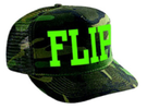 Camo/Green Flip Hat