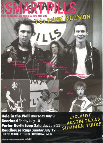 Smart Pills 30 year reunion poster 2009.  Five shows in 4 nights in Austin, TX
