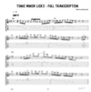 Minor Jazz Licks - Transcription