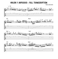 Major 7 Arpeggio - Full Transcription