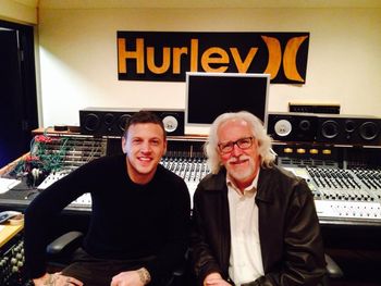 Bob with Davey Alsop- Engineer on the Hurley Sessions
