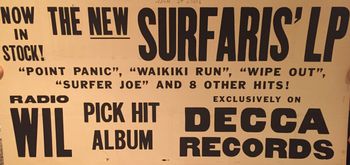 In-store poster for Surfaris Play album

