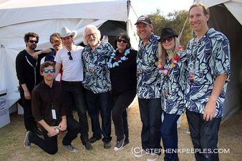 The Motels & The Surfaris group shot post show
