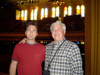 My dad and I at the Ryman before the show
