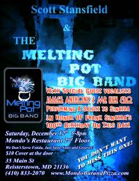 The Melting Pot 21 pc Big Band with special guest James Anthony
