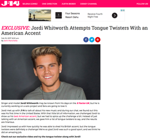 Interview with J-14 Magazine