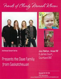 Friends of Charity Concert - The Daae Family
