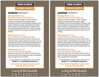 Long and McQuade Markham March 15 clinic
