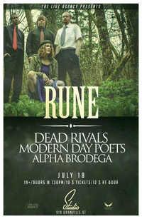 Rune with Guests Dead Rivals, Modern Day Poets, and Alpha Brodega