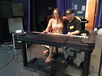 Eden Brent and Bob Seeley at Fairview Elementary, Aug. 13, 2018

