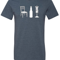 Grab A Chair /// Heather Navy /// Unisex T-Shirt 