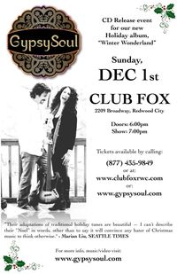 Gypsy Soul Holiday CD release concert!