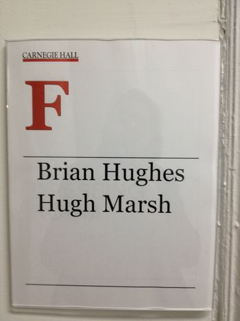 Dressing Room. Carnegie Hall, NYC
