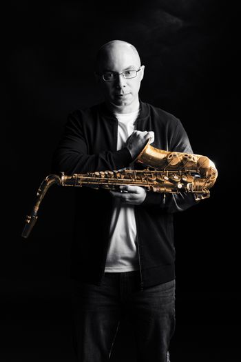B&W Color Sax - Photo by Ashton J. Herrewyn
