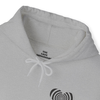 Grey Hoodie with No-Text Spiral Heart Logo