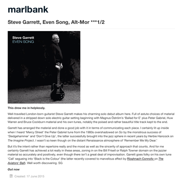 Marlbank - Even Song review
