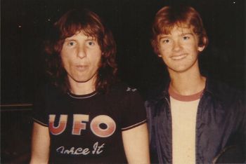 Phil Mogg-UFO singer and MIke Rust at age 18
