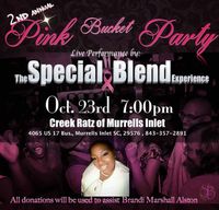 Pink Bucket Party for Breast Cancer Awareness, featuring The Special Blend Experience