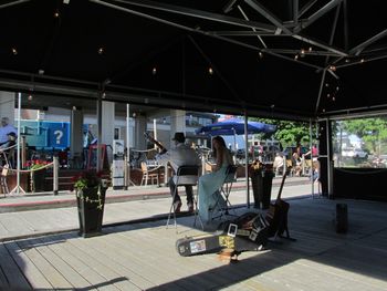 Avec Valérie Boivin Terrasse du canal, pour Salut Bonjour,  Valleyfield
