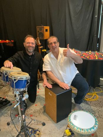 Avec Aboud Chamoun, un génie de la percussion lors d’un partage de musique flamenco avec des passionnés.
