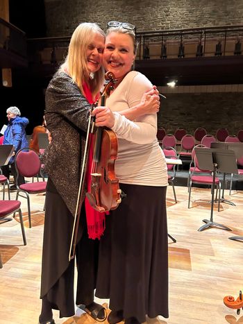 With my amazing mentor, artistic director of Whispering River Orchestra, Brenda Muller
