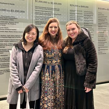With Suad Bushnaq, composer of Sinbach, and oboist Chieh-Ying Lu
