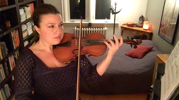 Recording at home during the COVID pandemic, 2020
