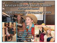 Dallas, Tx Gene Autry Fan club presents Hailey Sandoz and Kristyn Harris Pass the Hat Luncheon 