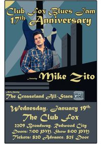 Cancelled - The Club Fox Blues Jam 16th Anniversary w/ Mike Zito and The Greaseland All-Stars