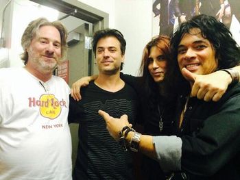 Keith Lenn backstage with Autograph at Bergen PAC on 6-27-14
