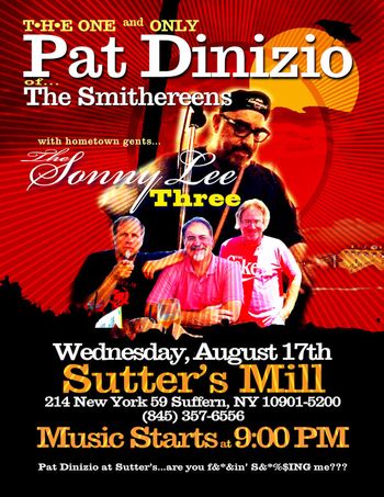 SL3 concert poster opening for Pat Dinizio of the Smithereens
