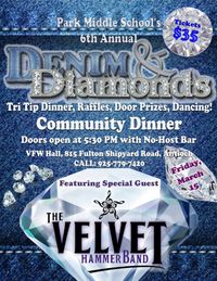 The Velvet Hammer Band at Park Middle School 6th Annual Denim and Diamonds Fundraiser