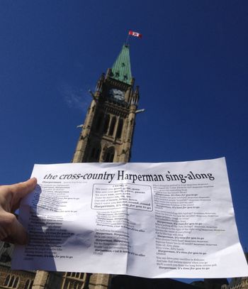 Harperman rally, Parliament Hill
