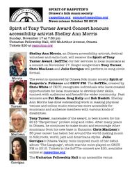 Spirit of Tony Turner Award Concert