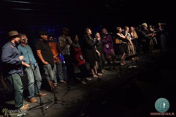 All star folk choir at Summerfolk Festival in Owen Sound, ON.
